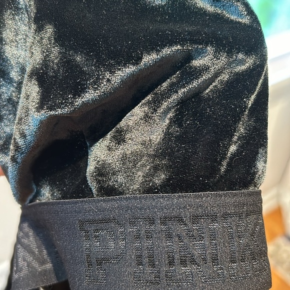 PINK Victoria's Secret Dark Green Velvet Bra Bralette Size Small Strappy Wicked - Picture 7 of 10